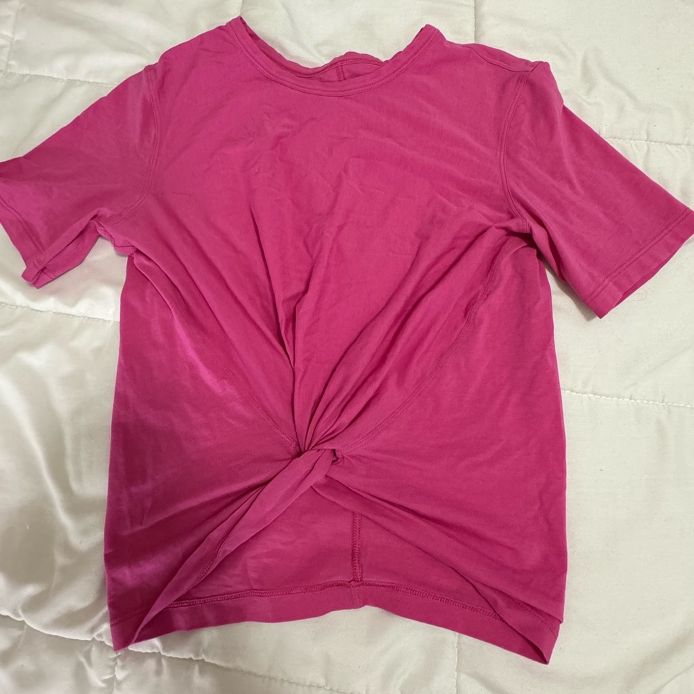 Lululemon knot hot pink top